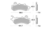 Plaquettes de frein BREMBO Scooter métal fritté - 07118XS