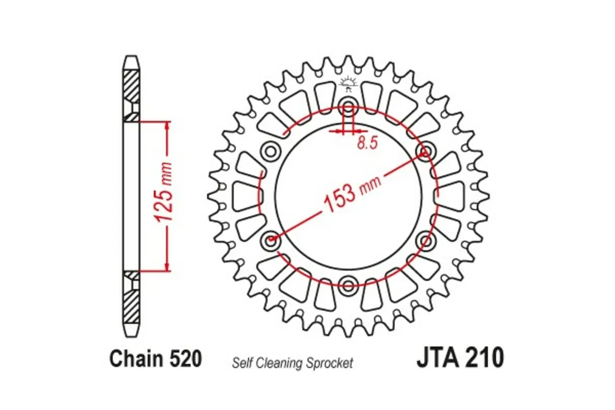 Couronne JT SPROCKETS alu standard - 520