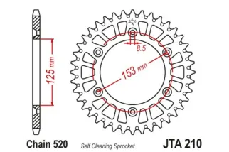 Couronne JT SPROCKETS alu standard - 520