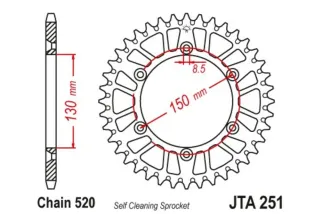 Couronne JT SPROCKETS alu standard - 520