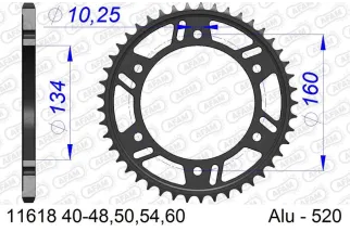 Couronne AFAM alu standard - 520