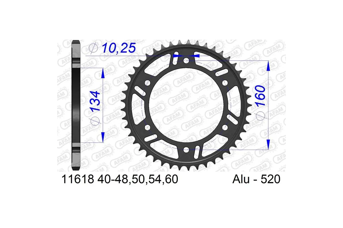 Couronne AFAM alu standard - 520