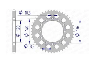 Couronne AFAM alu standard - 520
