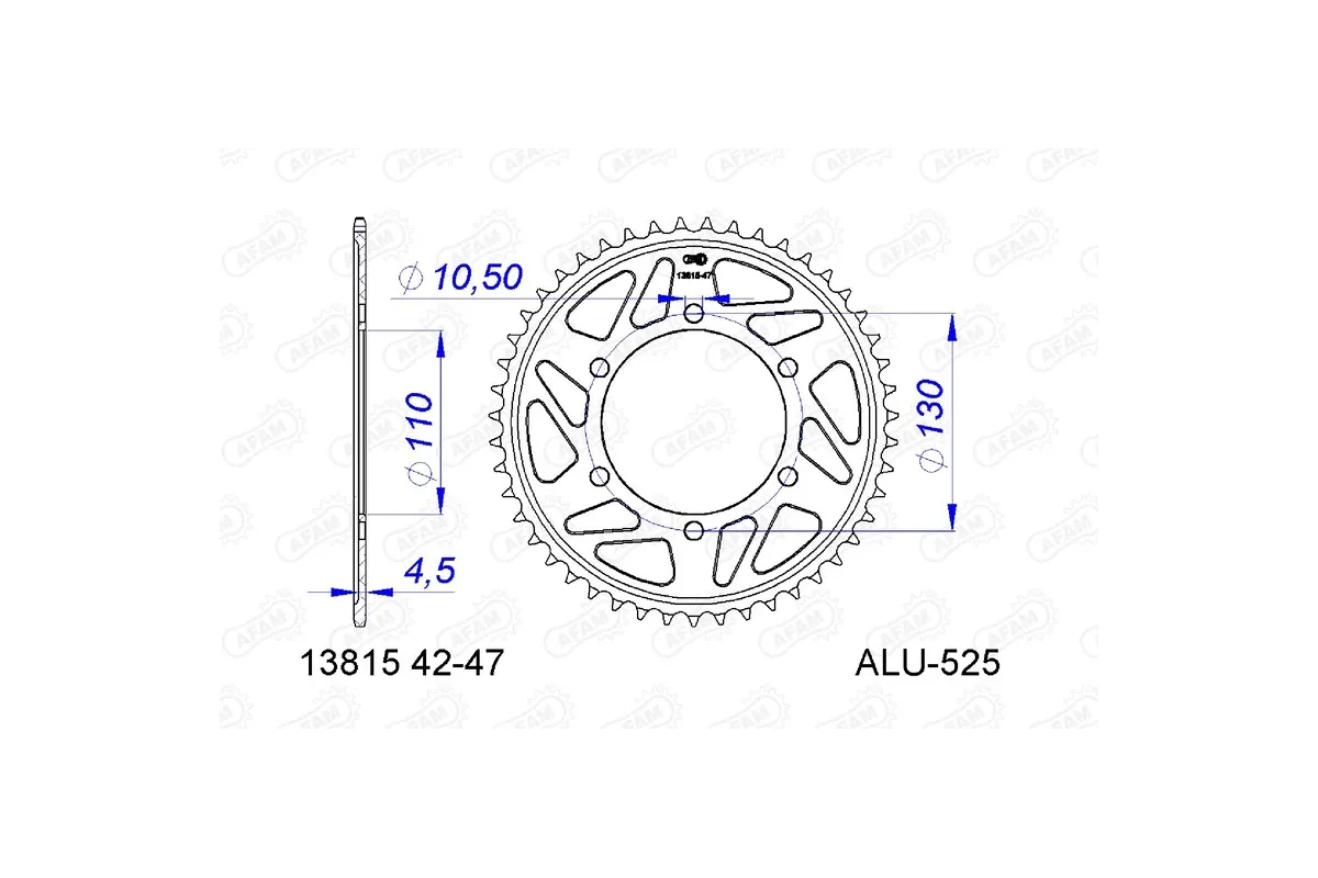 Couronne AFAM alu standard - 525