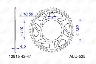 Couronne AFAM alu standard - 525