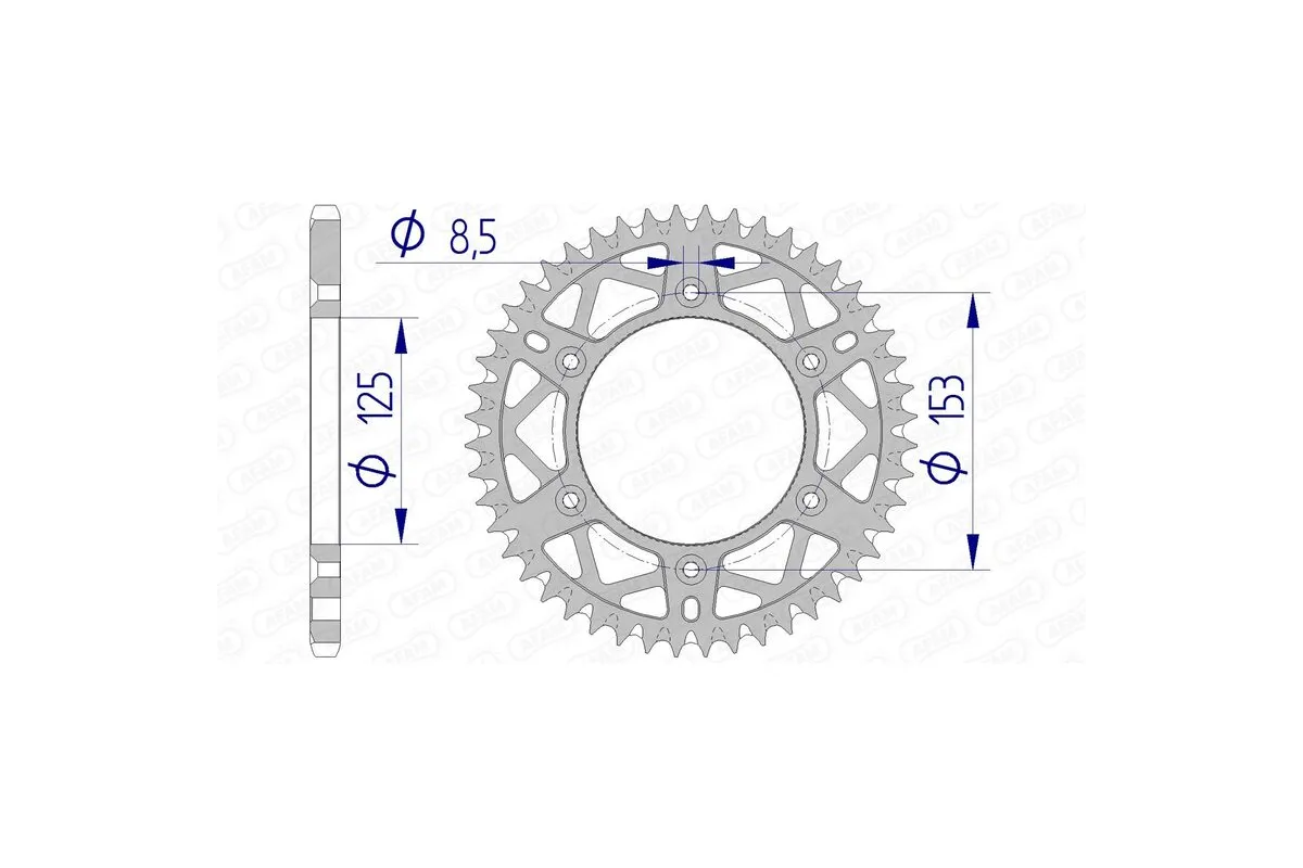Couronne AFAM alu standard - 520