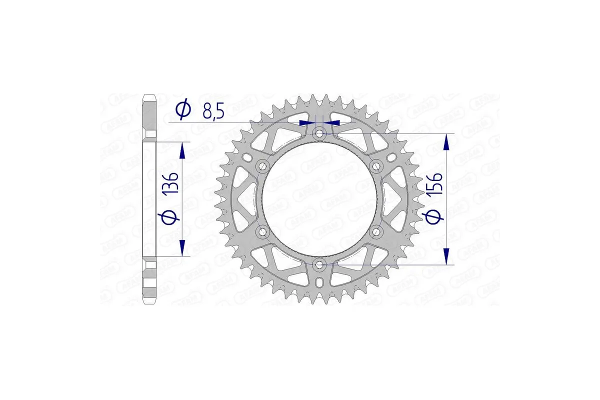 Couronne AFAM alu standard - 520