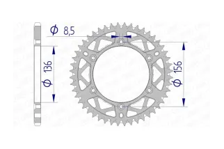 Couronne AFAM alu standard - 520