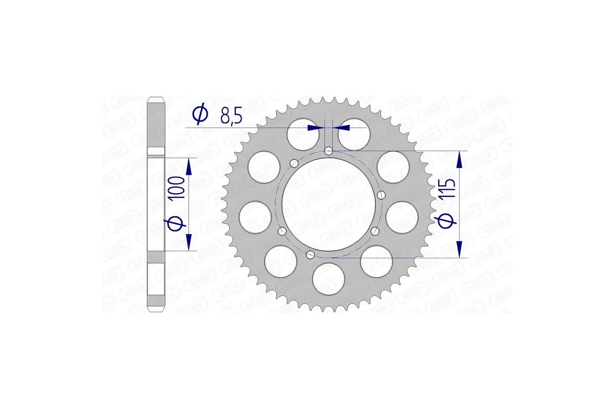 Couronne AFAM alu standard - 428