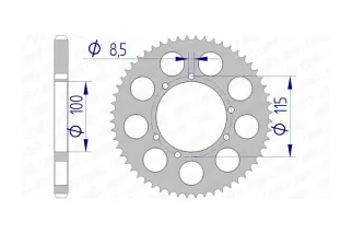 Couronne AFAM alu standard - 428