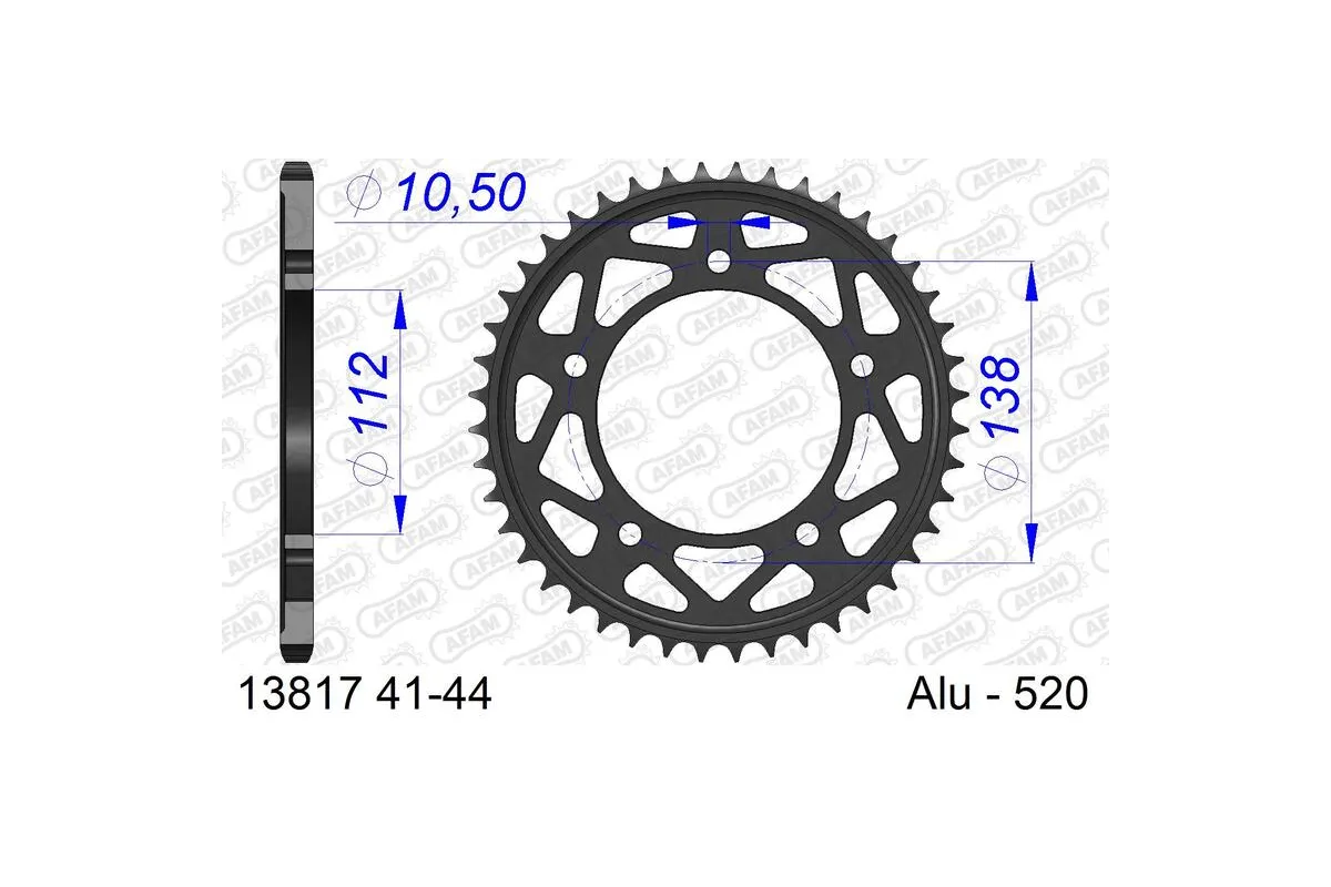 Couronne AFAM alu standard - 520