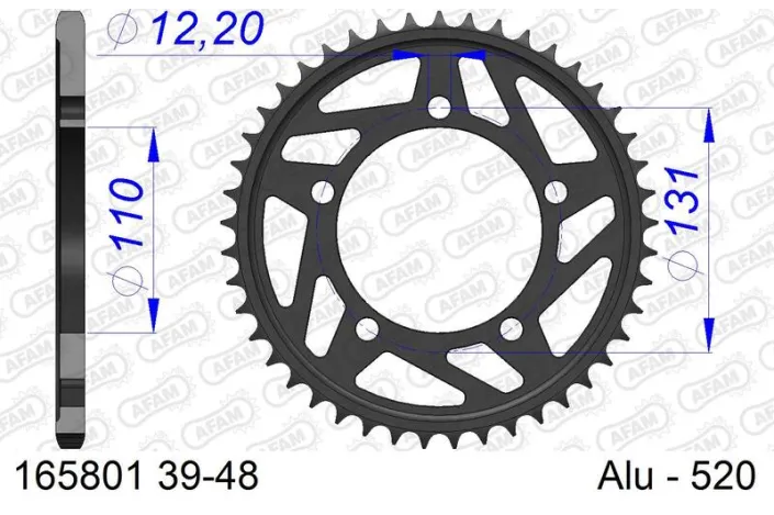 Couronne AFAM alu standard - 520