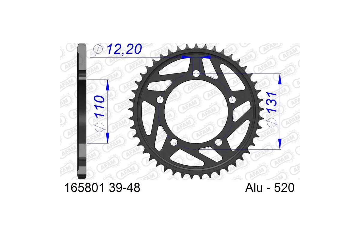 Couronne AFAM alu standard - 520