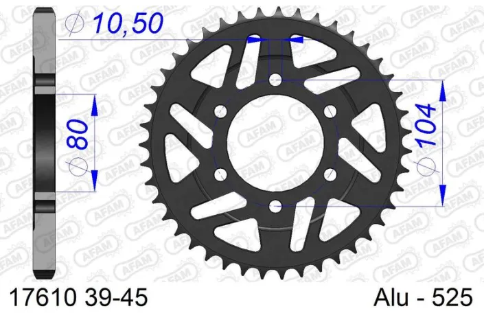 Couronne AFAM alu standard - 525