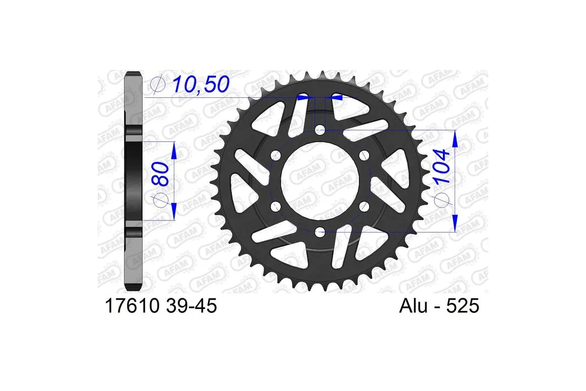 Couronne AFAM alu standard - 525
