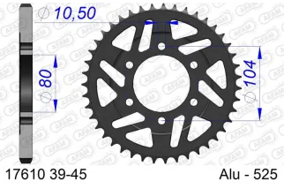 Couronne AFAM alu standard - 525