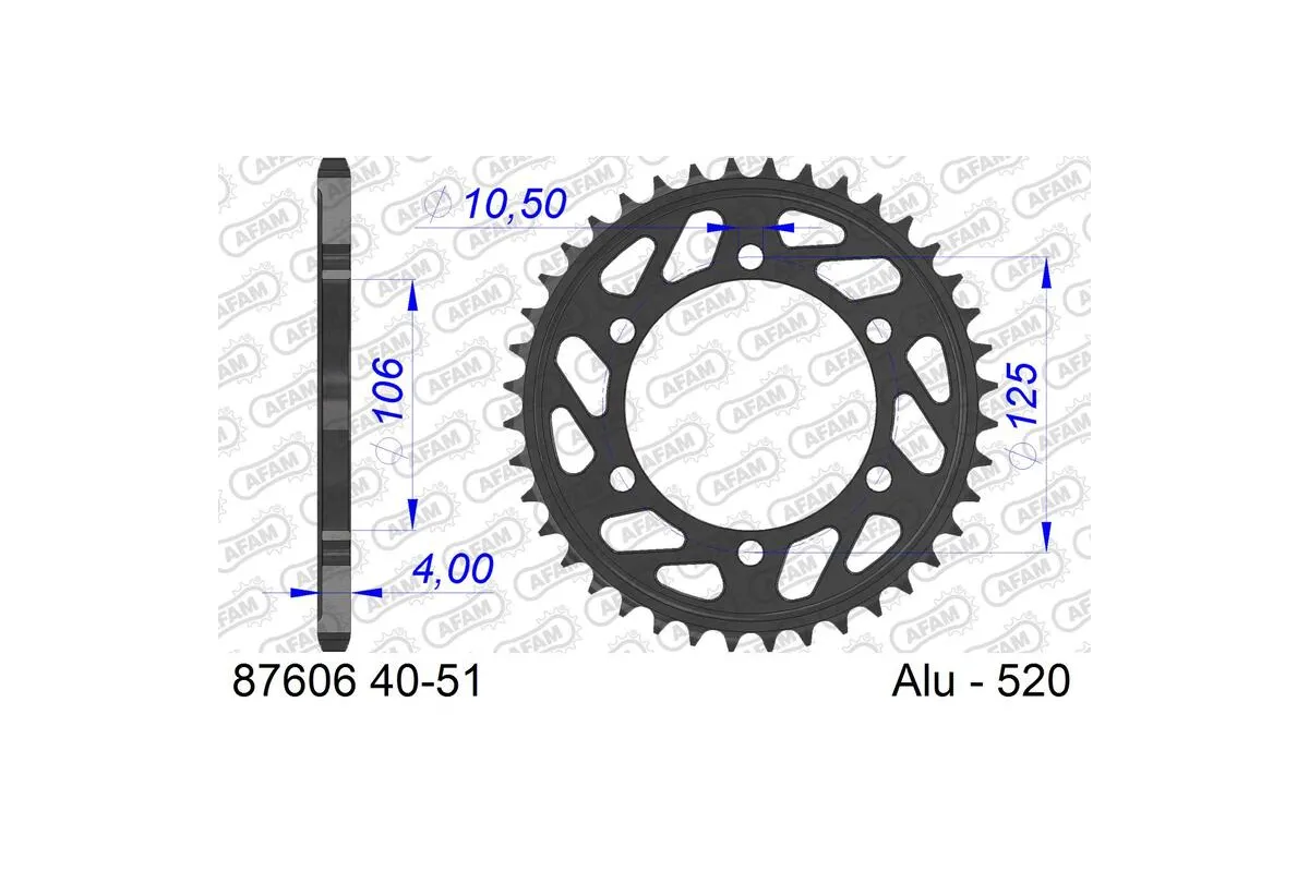Couronne AFAM alu standard - 520