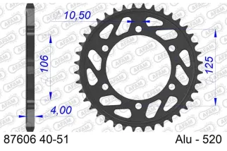 Couronne AFAM alu standard - 520