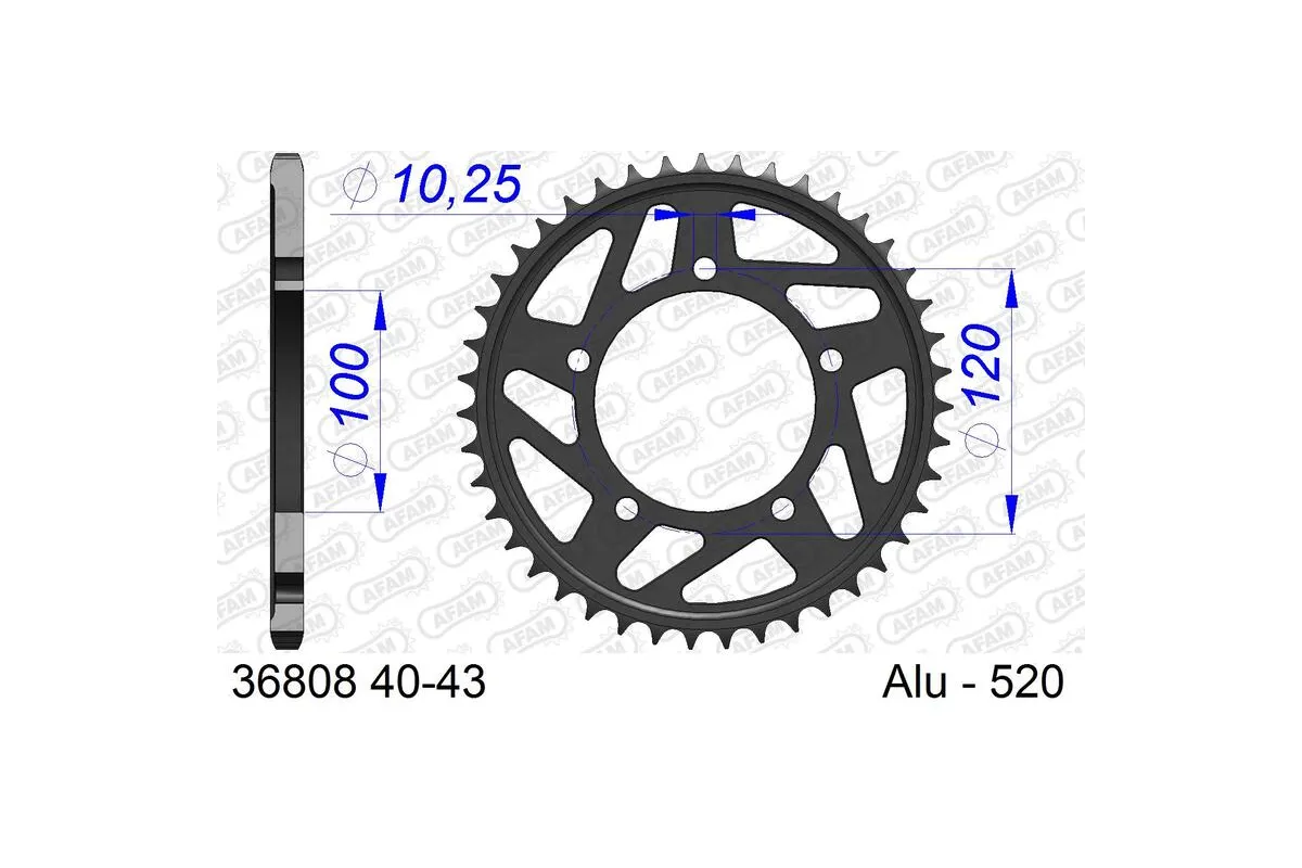 Couronne AFAM alu standard - 520