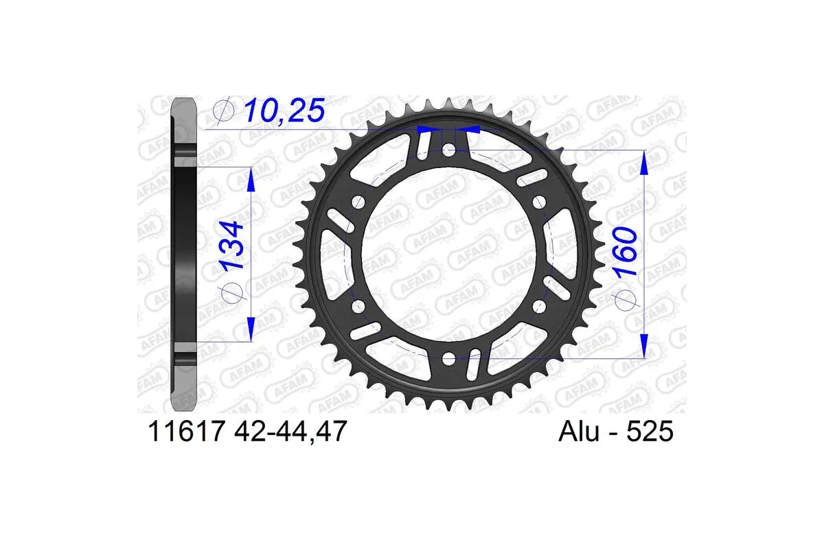 Couronne AFAM alu standard - 525