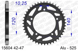 Couronne AFAM alu standard - 525