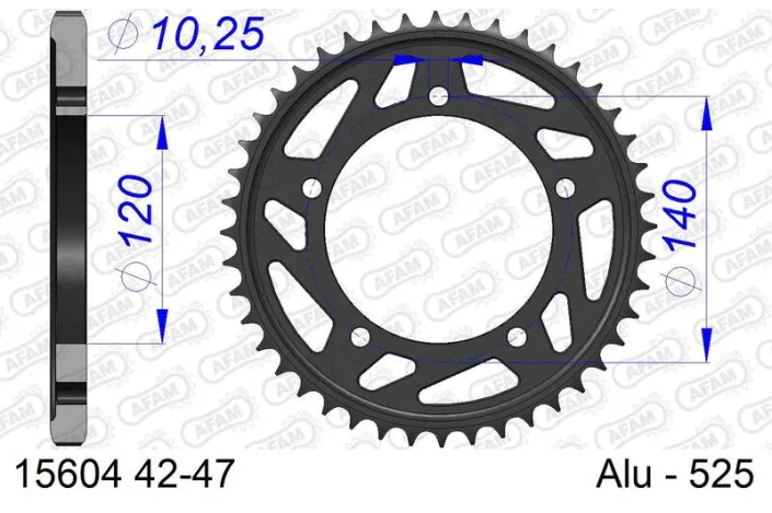Couronne AFAM alu standard - 525