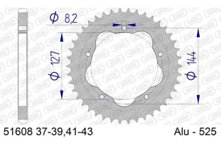 Couronne AFAM alu standard - 525