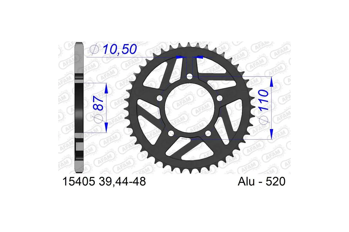 Couronne AFAM alu standard - 520