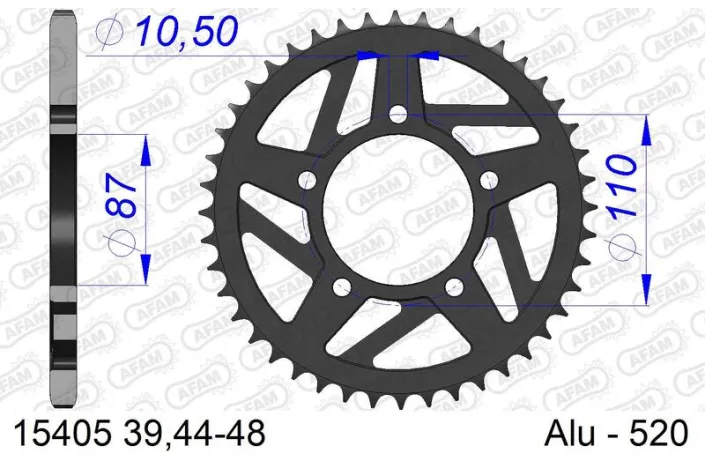 Couronne AFAM alu standard - 520