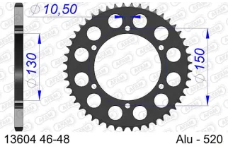 Couronne AFAM alu standard - 520
