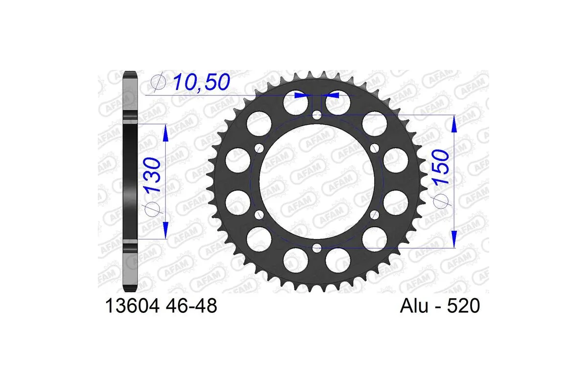 Couronne AFAM alu standard - 520