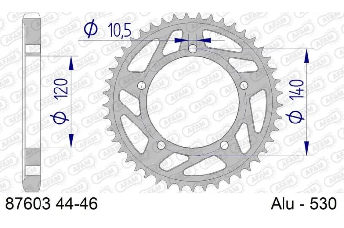 Couronne AFAM alu standard - 530