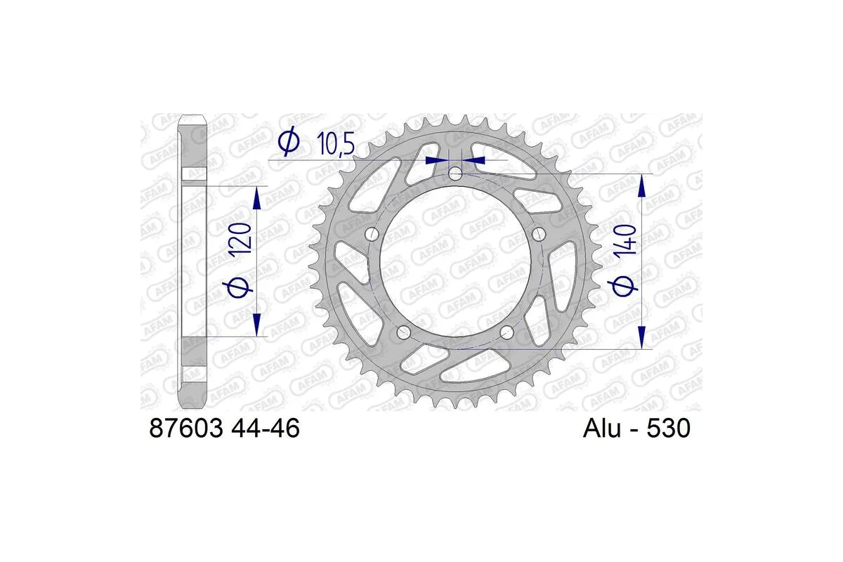 Couronne AFAM alu standard - 530