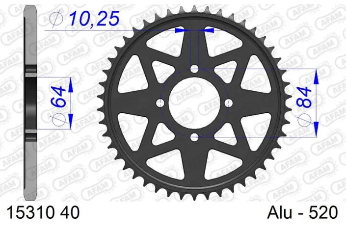 Couronne AFAM alu standard - 520