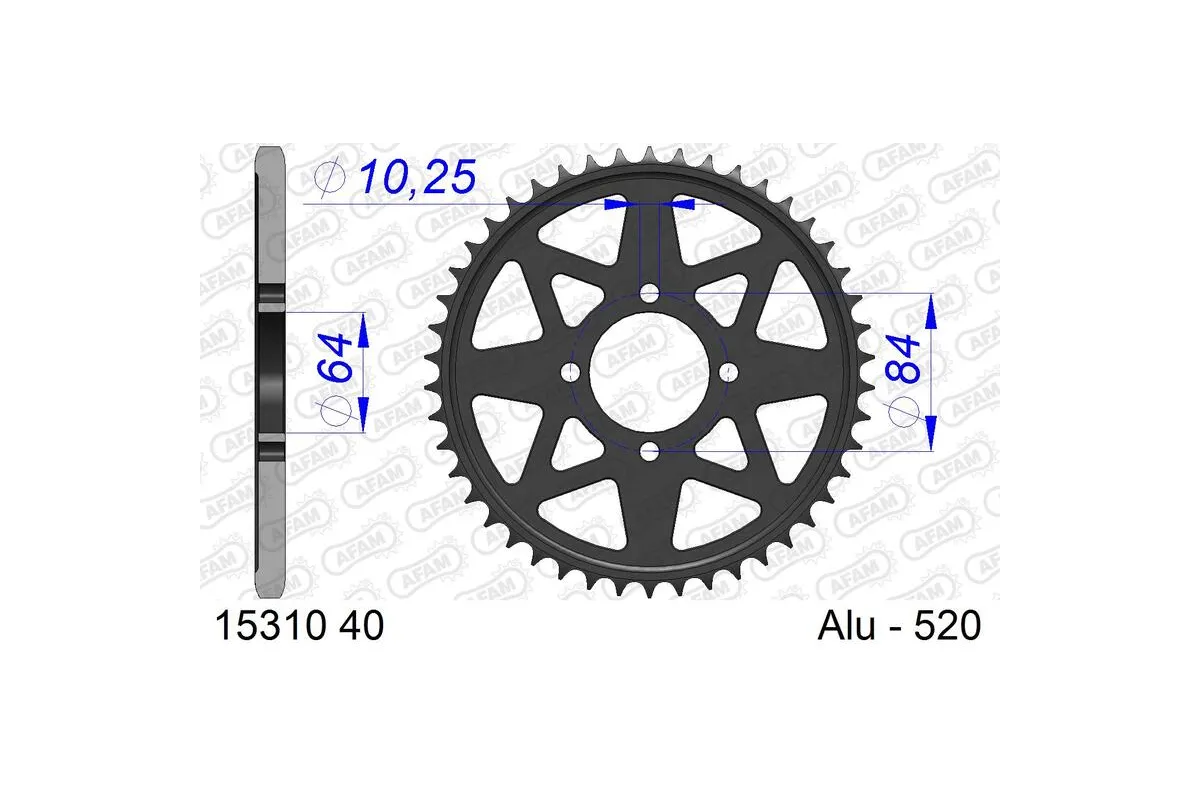 Couronne AFAM alu standard - 520