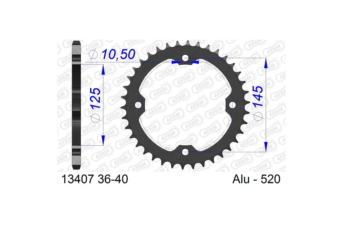 Couronne AFAM alu standard - 520