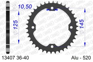 Couronne AFAM alu standard - 520