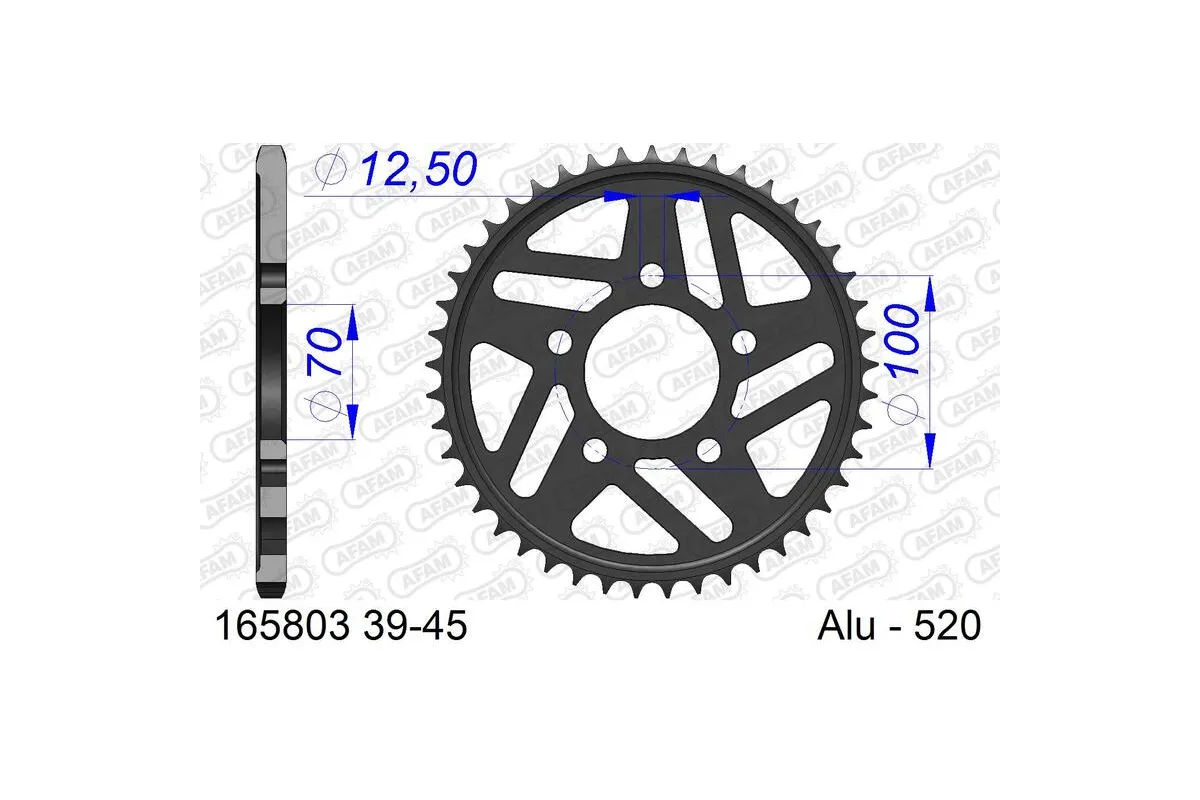Couronne AFAM alu standard - 520