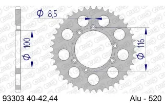 Couronne AFAM alu standard - 520