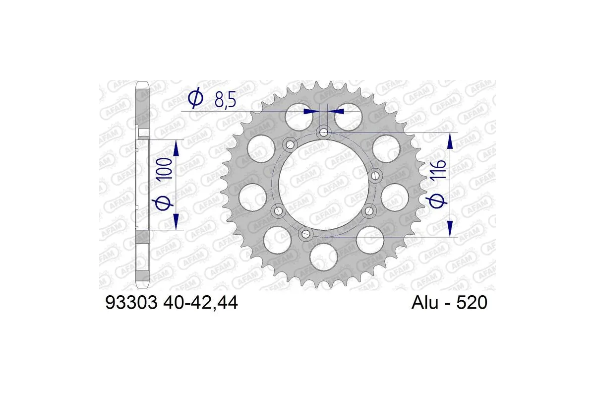 Couronne AFAM alu standard - 520
