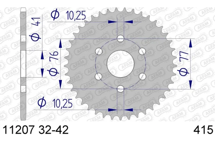 Couronne AFAM alu standard - 415