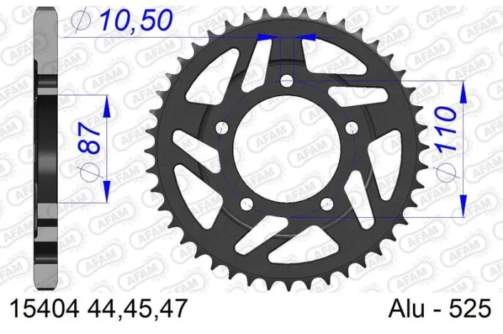 Couronne AFAM alu standard - 525
