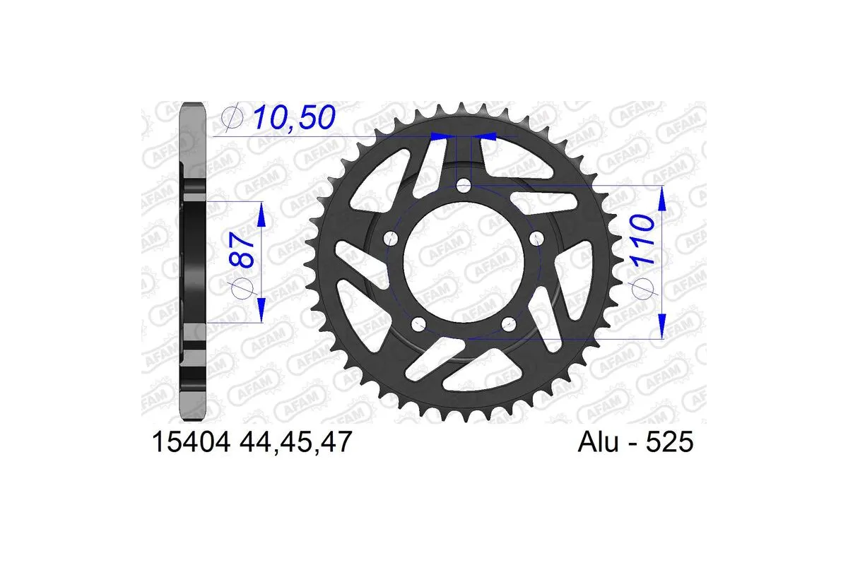 Couronne AFAM alu standard - 525