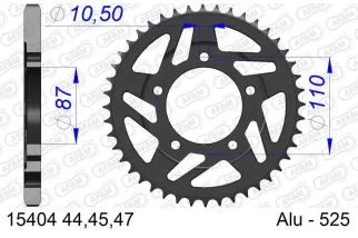 Couronne AFAM alu standard - 525