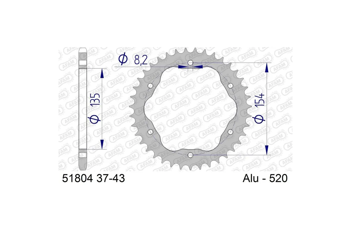 Couronne AFAM alu standard - 520