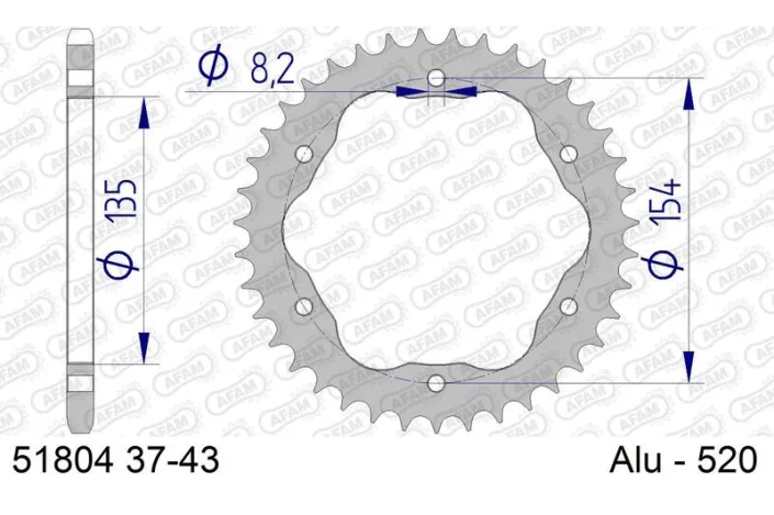 Couronne AFAM alu standard - 520