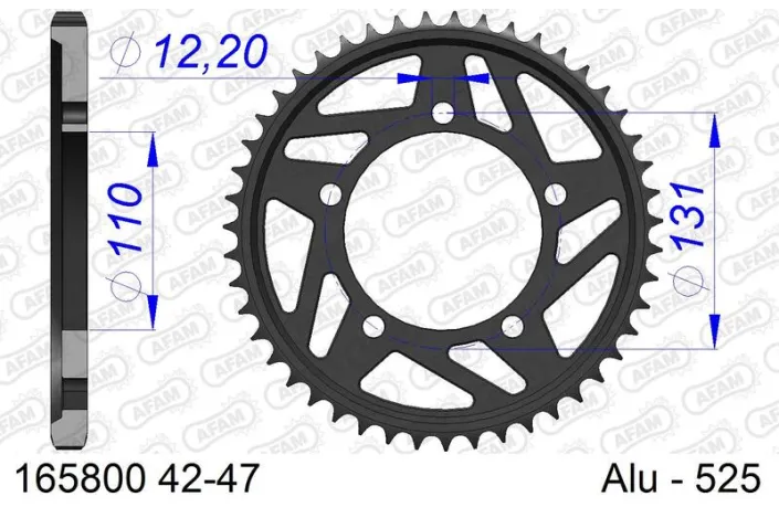 Couronne AFAM alu standard - 525