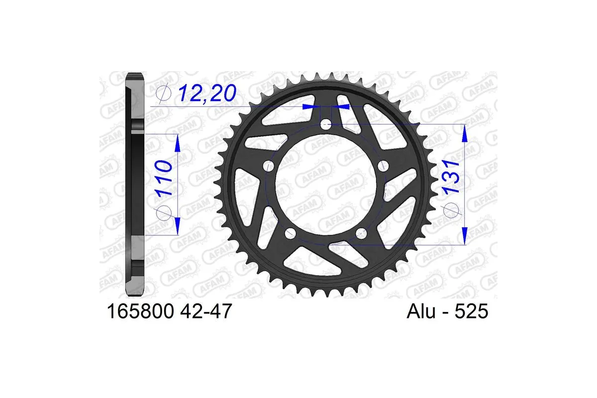 Couronne AFAM alu standard - 525