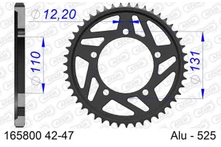 Couronne AFAM alu standard - 525