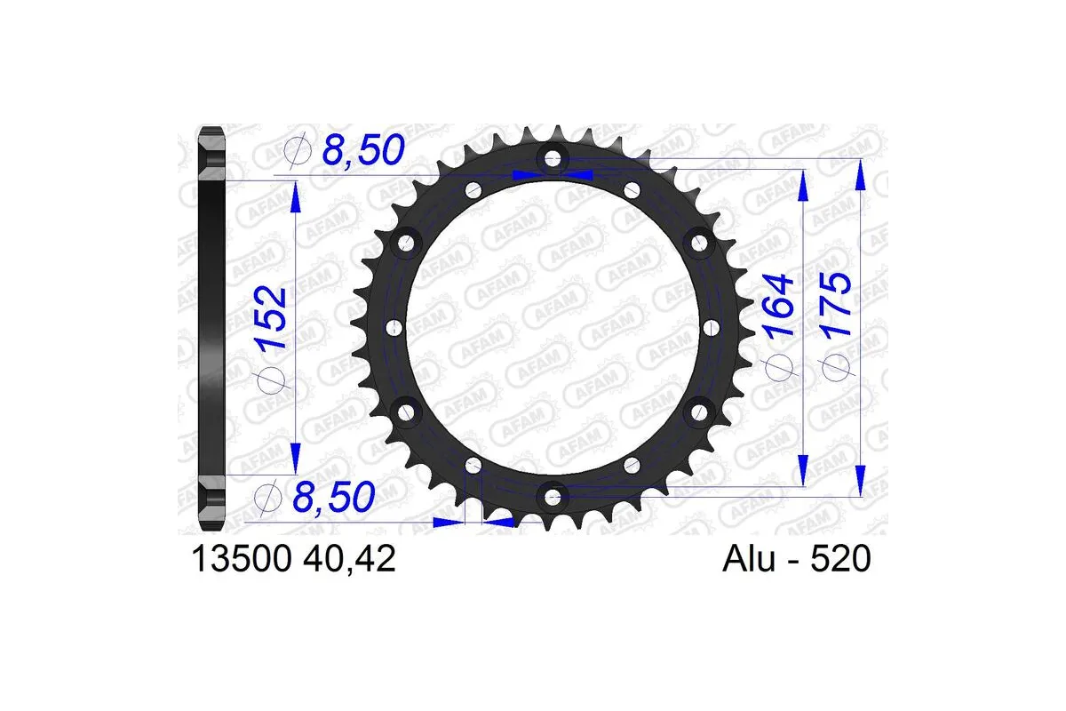 Couronne AFAM alu standard - 520